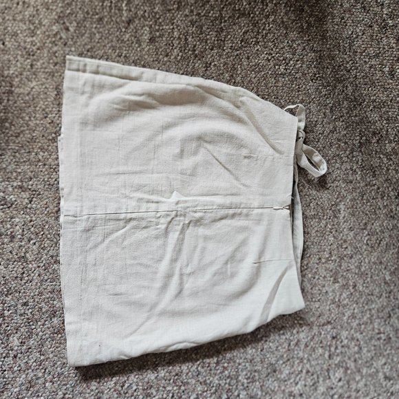 Linen Wrap-around (Lined) Creme Mini Skirt - Forever 21 Contemporary - Medium - Picture 9 of 10